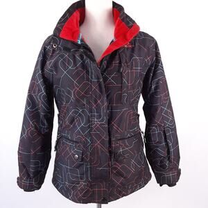 Liquid Venture 5000 Gray Red Blue Waterproof Jacket Snow Ski Active Coat Small